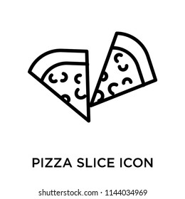 Pizza slice icon vector isolated on white background for your web and mobile app design, Pizza slice logo concept