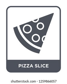 pizza slice icon vector on white background, pizza slice trendy filled icons from Party collection, pizza slice simple element illustration