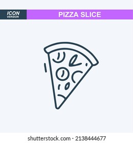 símbolo de signo del vector de la sección de pizza