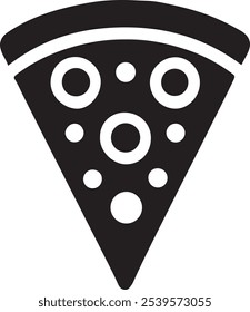 Silueta de Vector de rebanada de pizza, Silueta de Vector de rebanada de pizza, Línea de dibujo de Ilustración vectorial de pizza