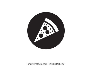 pizza slice icon vector silhouette isolated in white background