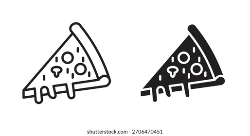 Pizza slice icon for websites and mobile minimalistic flat design.