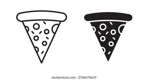 Pizza Slice Icon für Webseiten und mobiles minimalistisches Flachdesign.