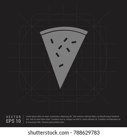 Pizza slice iconi - Black Creative Background