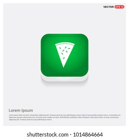 Pizza slice iconi Green Web Button