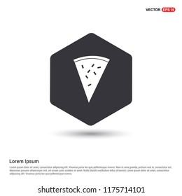 Pizza slice iconi Hexa White Background icon template - Free vector icon
