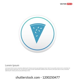 Pizza slice iconi Hexa White Background icon template - Free vector icon