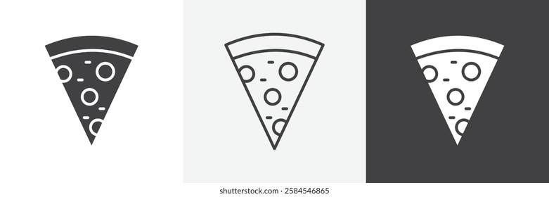 Pizza slice icons graphics pack vectors.