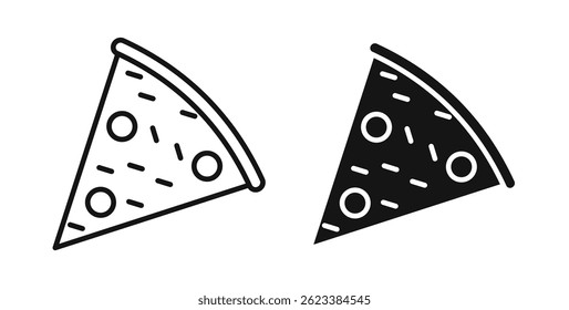 Iconos de rebanada de pizza sobre fondo blanco para el Web