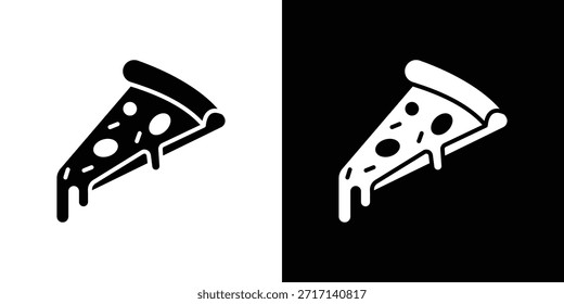 Conjunto de ícones de fatias de pizza. ícones de vetor projetados em estilo preenchido