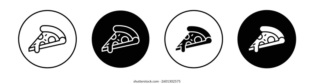 Pizza slice icons vectors graphics collection