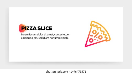 PIZZA SLICE AND ILLUSTRATION ICON CONCEPT