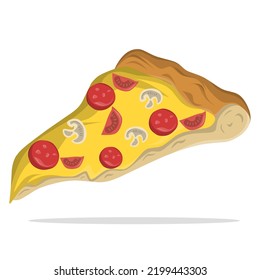 Pizza slice illustration vector for element design