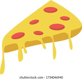 Pizzalschnitt, Illustration, Vektor auf weißem Hintergrund