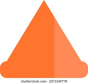 Pizza slice, illustration, vector, on a white background.