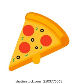 pizza slice illustration with white background
