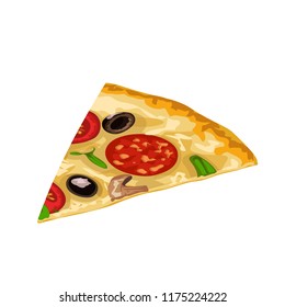 pizza slice isolated