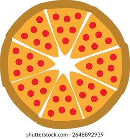 pizza slice isolated on white background