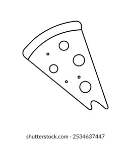 A pizza slice line art design