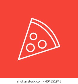 Pizza Slice Linie Symbol.