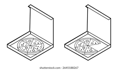 Icono de línea de rebanada de pizza. Vector