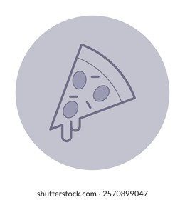 Pizza slice line icon. Fast food outline sign. Snack, food delivery, restaurant, cafe concept. Vector illustration, symbol element for web design and apps