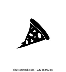 Pizza slice line icon. Pizza flat line icon. Pizza slice with pepperoni flat icon for apps and websites. Vector thin sign of italian fast food cafe logo. Pizzeria illustration. 