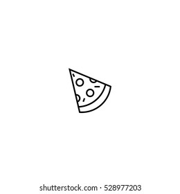 Pizza slice line icon. Food and drink