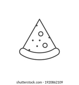 Pizza slice line outline icon