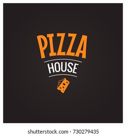 pizza slice logo design background
