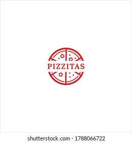 Plantilla vectorial de diseño de logotipo de pizza