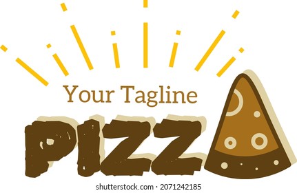 Pizza Slice Logo. Pizza Slice Icon. Pizza Shop Logo. Vector Design Illustration.