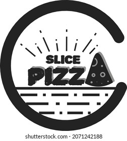 Pizza Slice Logo. Pizza Slice Icon. Pizza Shop Logo. Vector Design Illustration.