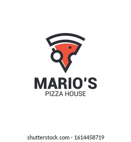 Pizza slice logo. A logo perfect to use for your food business.