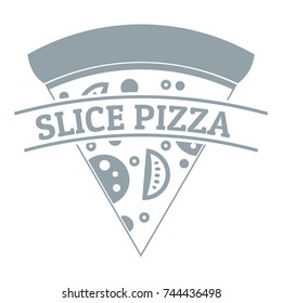 Pizza slice logo. Simple illustration of pizza slice vector logo for web