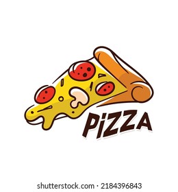 Pizza Slice Melted Cheese Pepperoni Cartoon Stock Vector (royalty Free 