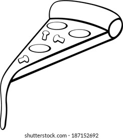 rebanada de pizza con queso fundido