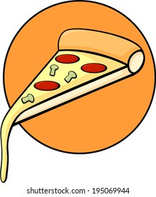 Pizzaausschnitt mit Schmelzkäse