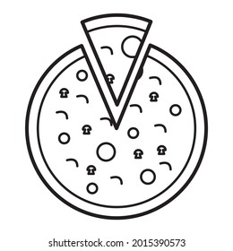 pizza slice menu flat icon design