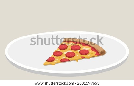 Pizza slice on plate with sausage pizza and cheese pizza slice with plate for fast food and yammy sausage pizza slice with cheese pizzas in fast food.