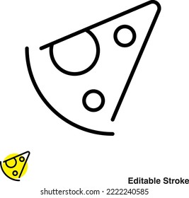 Pizza Slice Outline Icon Eps