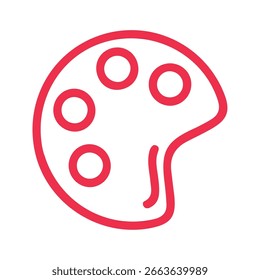 Icono de contorno de rebanada de pizza. Ilustración vectorial