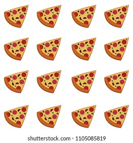 Pizza slice pattern. Vector illustration