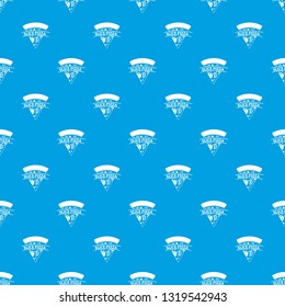 Pizza slice pattern vector seamless blue repeat for any use