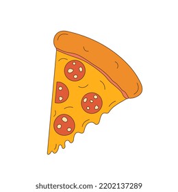 Pizza Slice Pepperoni Sausage Vector Illustration Stock Vector (Royalty ...