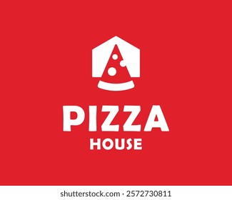 Pizza Slice Pizzeria Italian Food Cook Kitchen House Restaurant Bar Vector Logo Design Illustration