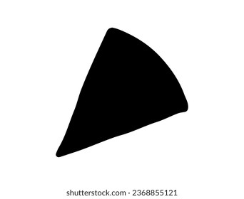 Pizza slice silhouette vector art white background