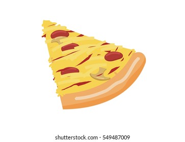 pizza slice simple illustration