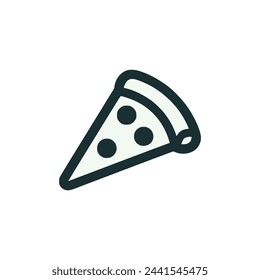 pizza slice snack food meal restaurant logo vector illustration template design