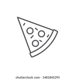 Pizza slice social media icon isolated on white background. Pizza symbol modern, simple, vector, icon for website design, mobile app, ui. Vector Illustration